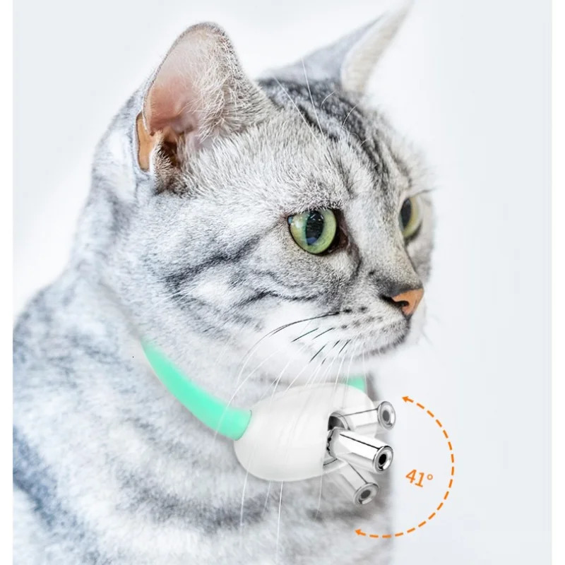 Cat Toys Intelligent Laser Teasing Cat Collar Electric USB Charging Kitten Amusing Toys Automatic Tease Interactive Training Pet Supplies 231011