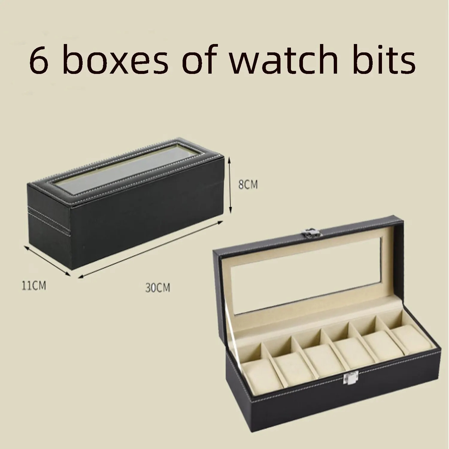 Jewelry Boxes Slot Men Is Watch Box Black Bracket Display Holiday Gifts 231011