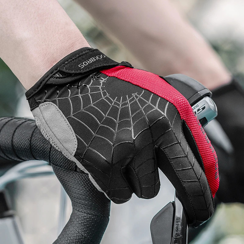 Five Fingers Gloves ROCKBROS Spring Full Finger Bike SBR Shockproof Breathable Bicycle Men Women MTB Road Cycling Long 231010