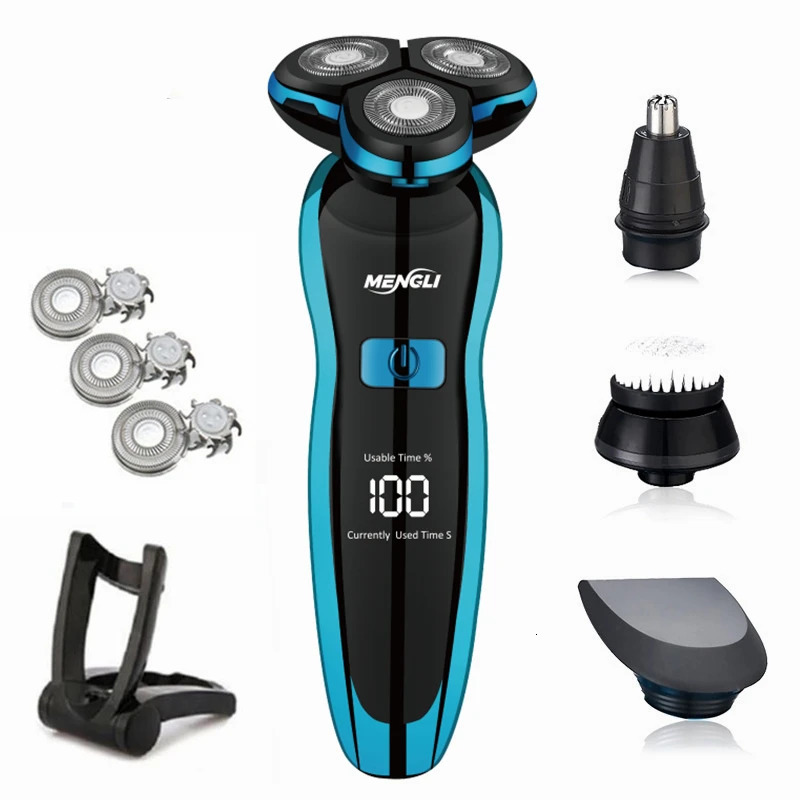 Razors Blades Fast Electric Razor Electric Shaver Hair Cutting Shaving Machine for Men Clipper Rotary Beard Trimmer 100% Waterproof 231011