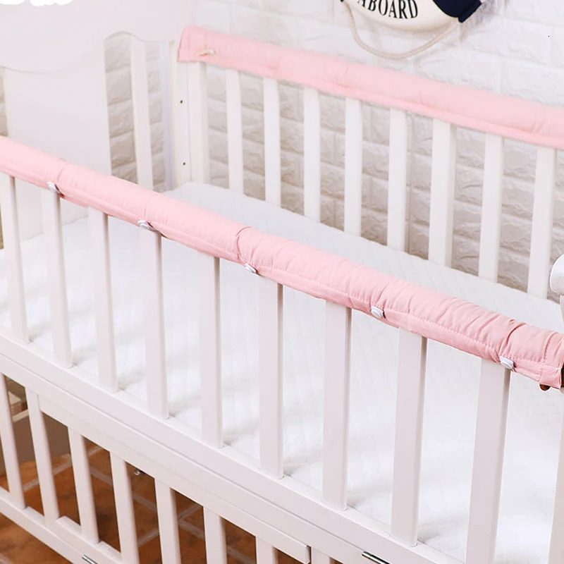 Bedding Sets 1 Pair Baby Bed Bumper Strip Breathable Crib Guardrails Protector 5 Colors Cot Bar For born Toddler Safety 231010