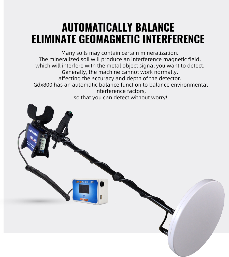 Free shipping! Top level sensitivty underground metal detectors gold and silver Pulse Indution GDX8000 LED screen display
