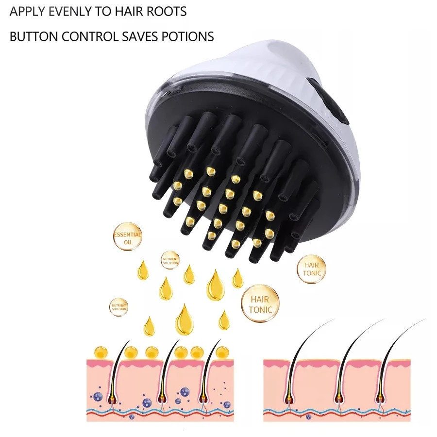 Hair Brushes Portable Hair Roots Massage Medicine Comb Scalp Applicator Scalp Treatment Essential Oil Liquid Guiding Device Hair Growth 25Ml 231012