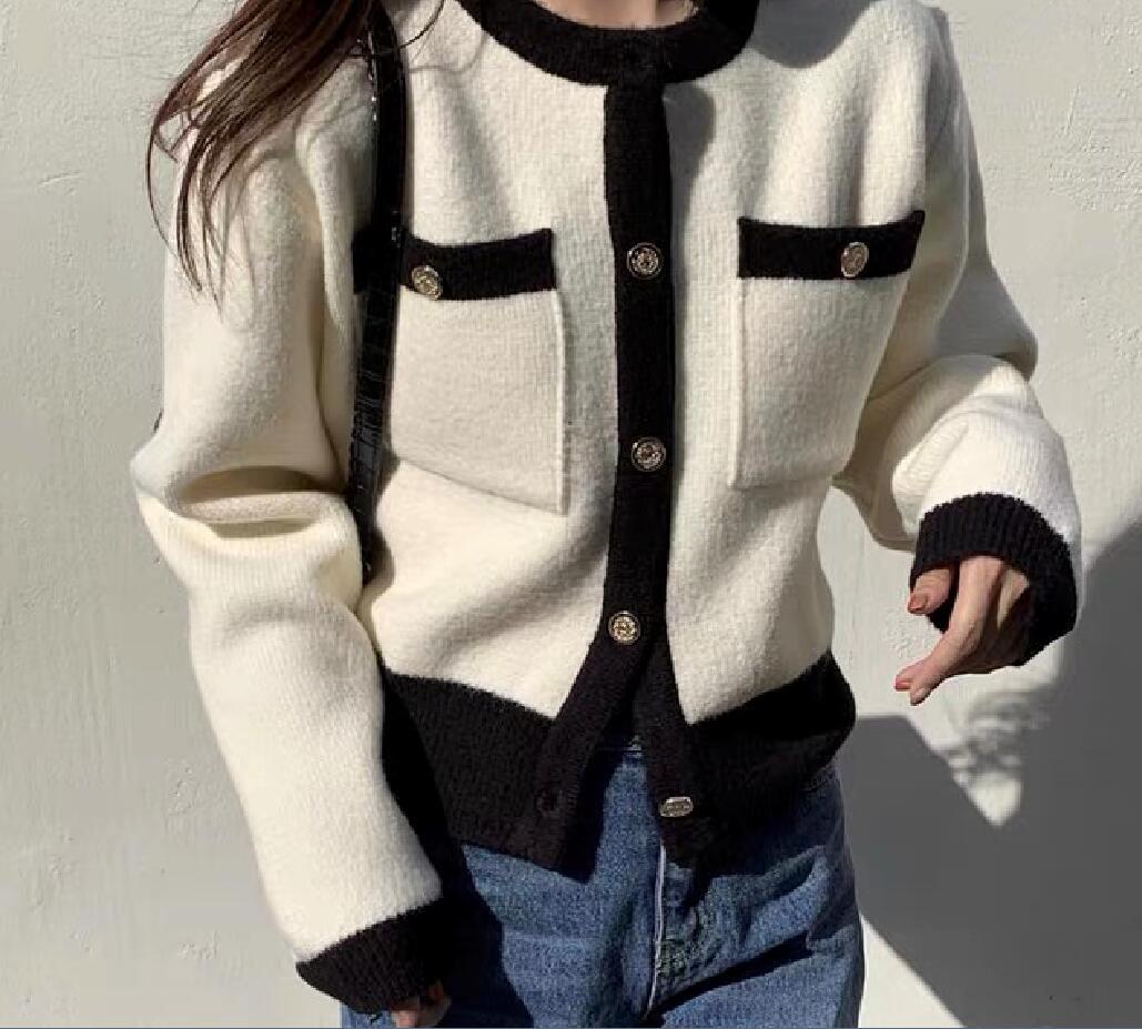 NWT Maje Cardigan with Bright Yarn Embellish Pearl Clasp Coat Jackets Fashion Cardigan