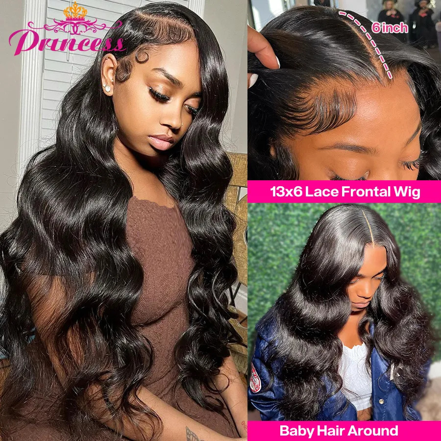 Lace Wigs Princess Hair 13x6 HD Transparent Lace Front Human Hair Wigs For Women 13x4 Brazilian Body Wave Lace Frontal Wig With Baby Hair 231012