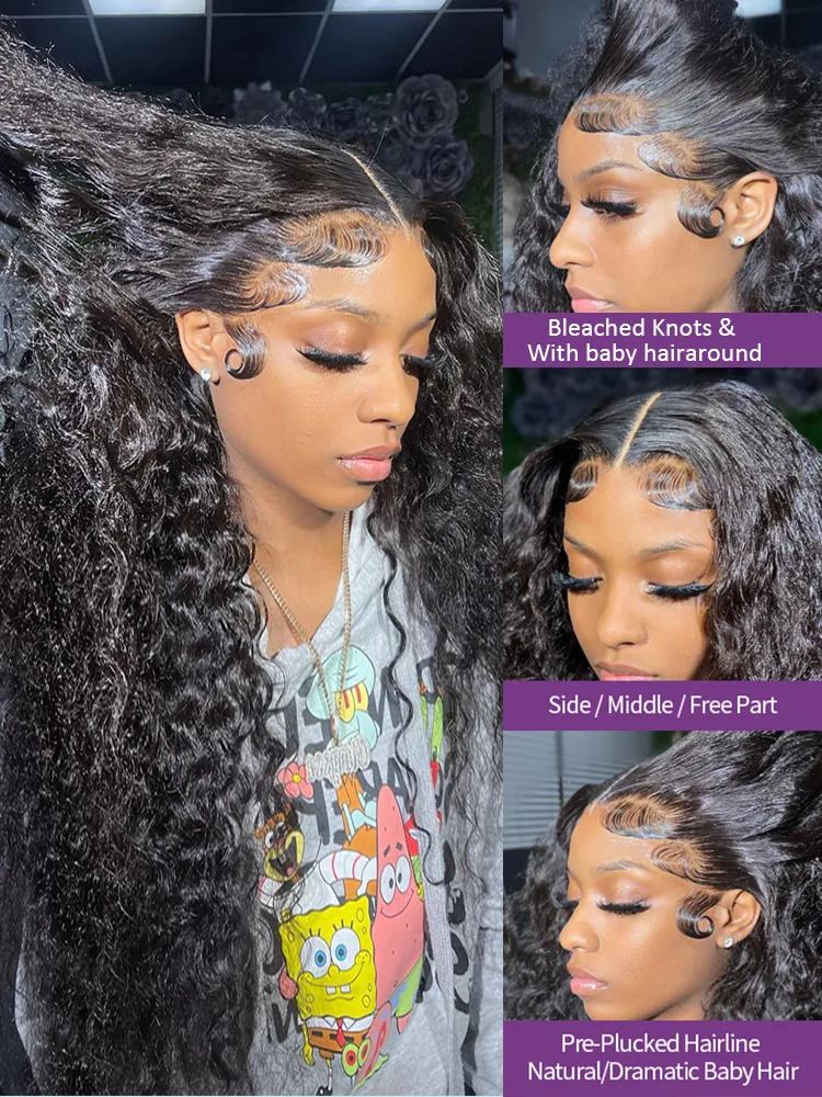 Lace Wigs 30 Inch Deep Wave Frontal Wig Transparent 13x4 13x6 HD Lace Front Human Hair Wigs Curly Human Hair Lace Frontal Wigs For Women 231012