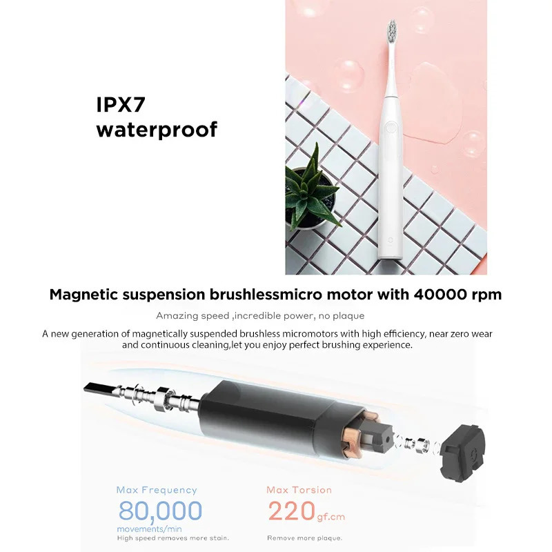 Toothbrush Oclean Z1 Smart Sonic Toothbrush APP Supported IPX7 Teeth Whitener Brush Rechargeable Automatic Teethbrushes 231012