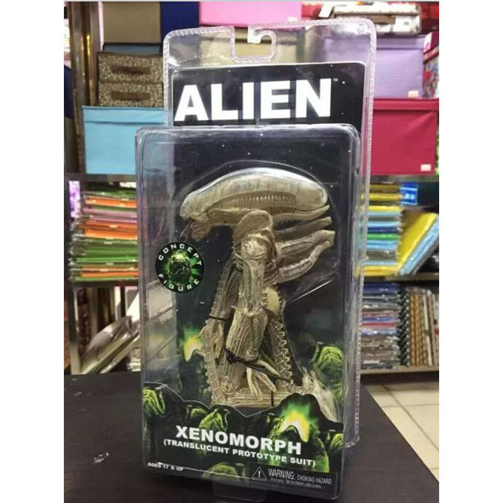 Mascot Costumes Aliens Vs Predator Grid Alien Xenomorph Translucent Prototype Suit Warrior Alien Action Figure Collectible Model Toys