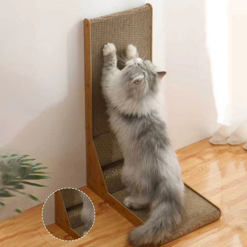 Scratchers Scratching Board L-shaped Detachable Corrugated Paper Scraper Durable Cat Training Grinding Claw Toy Furniture Protector 231011