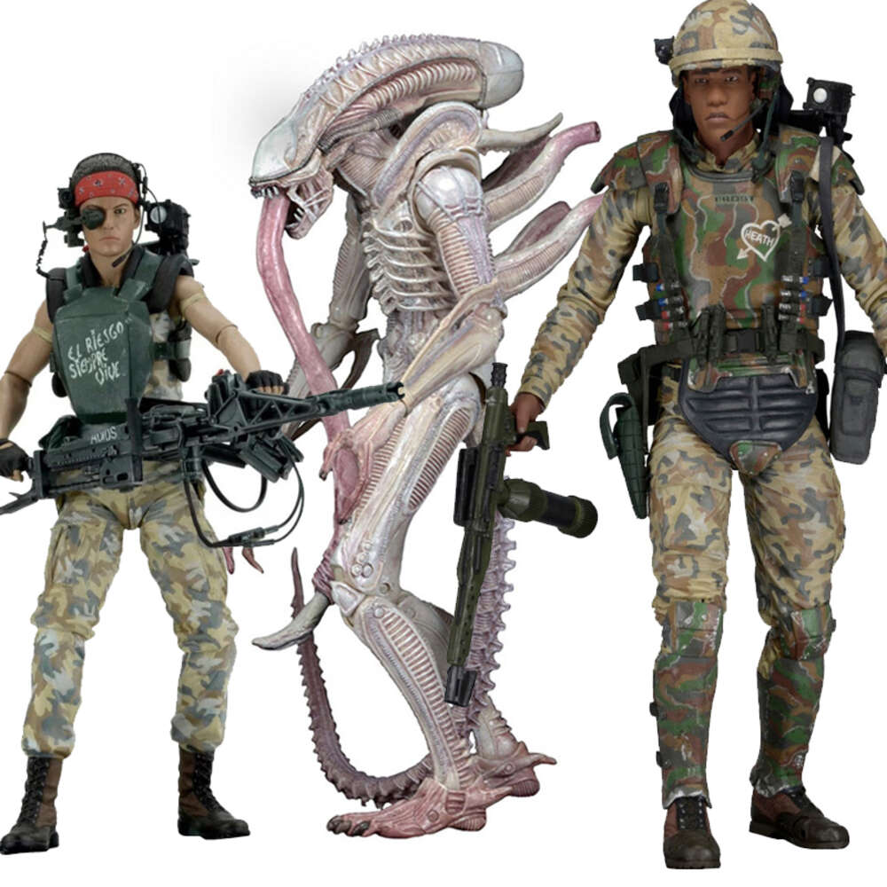 Mascot Costumes Aliens Vs Predator Neca Alien Albino Drone Alien Private Ricco Frost Pvc Action Figure Xenomorph Alien Figure Collectible Toys