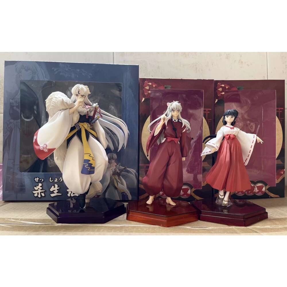 Mascot Costumes Anime Inuyasha Figure Sesshomaru Kikyo Inuyasha Higurashi Kagome Pvc Action Figure Model Toys Gift for Friends Bookshelf Decor
