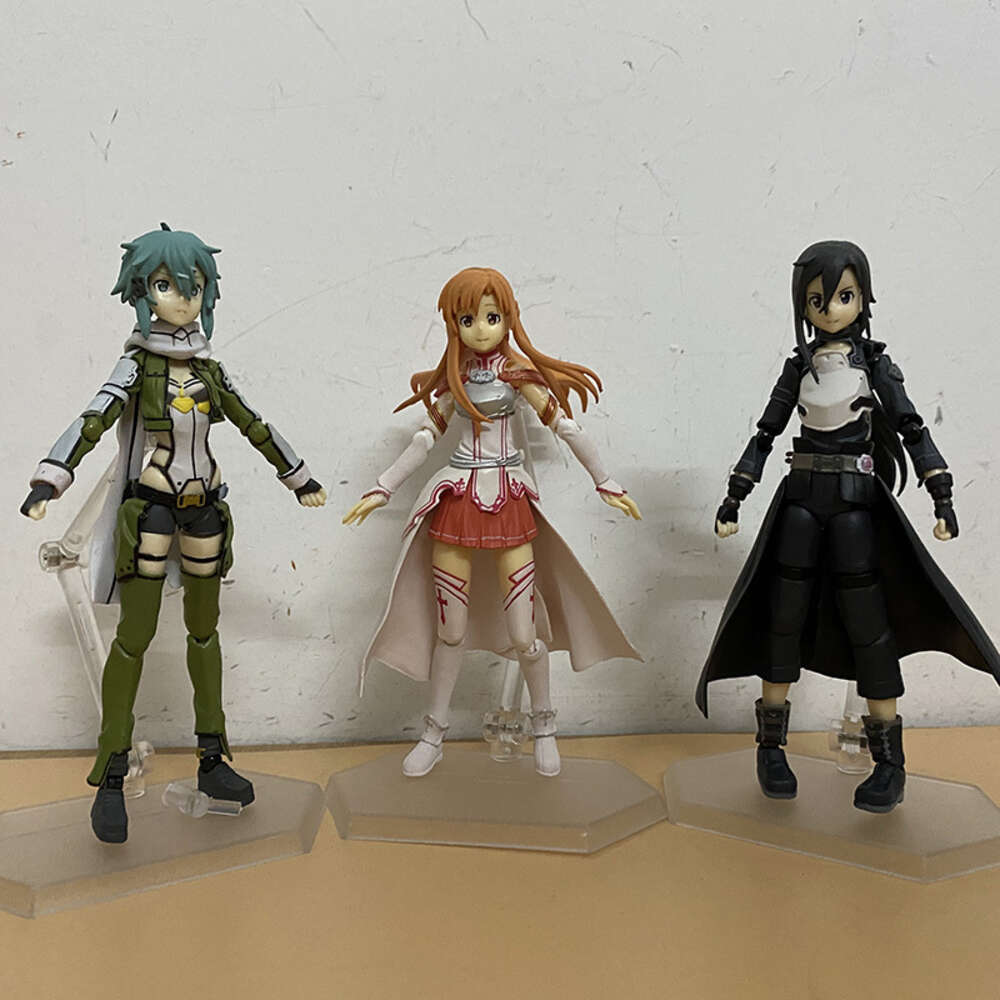 Mascot Costumes Figma Sword Art Online Figure Kirito Kazuto 174 Asuna 178 Sinon Asada Sao 241 Action Figure Model Toys Joint Movable Desk Decor