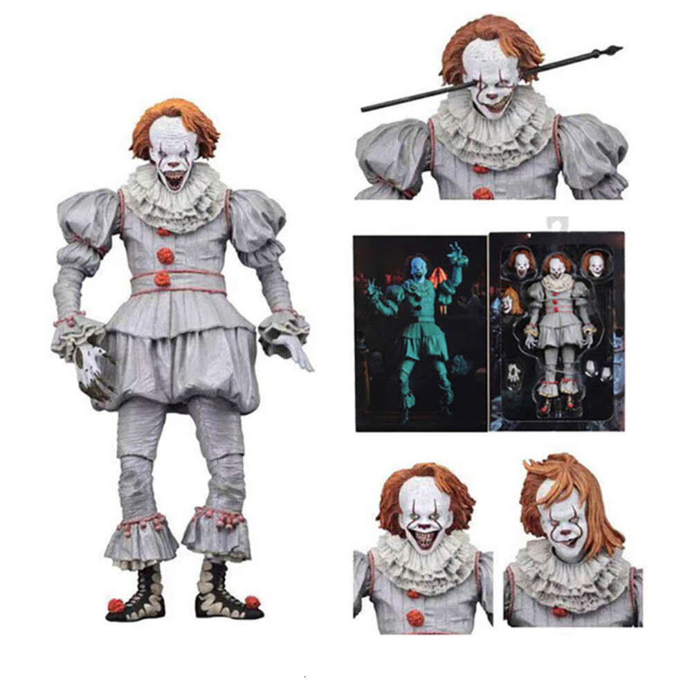 Mascot Costumes Neca Figure Pennywise Mask Dancing Clown Stephen King's Action Figure Model Toys Joint Movable Doll Horror Doll for Children