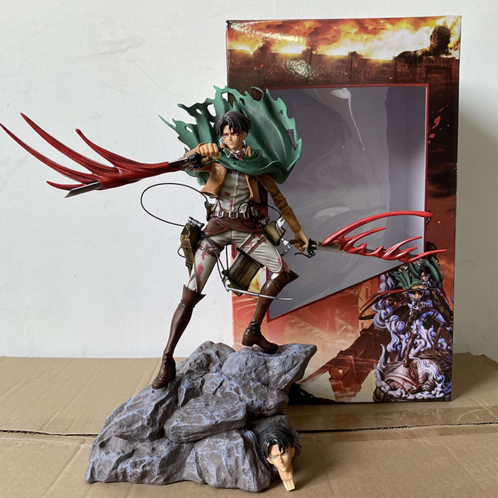 Mascot Costumes Attack on Titan Figure Levi Ackerman Action Figure Mikasa Ackerman Rival Shingeki No Kyojin Model Toys Bookshelf Ornament Doll