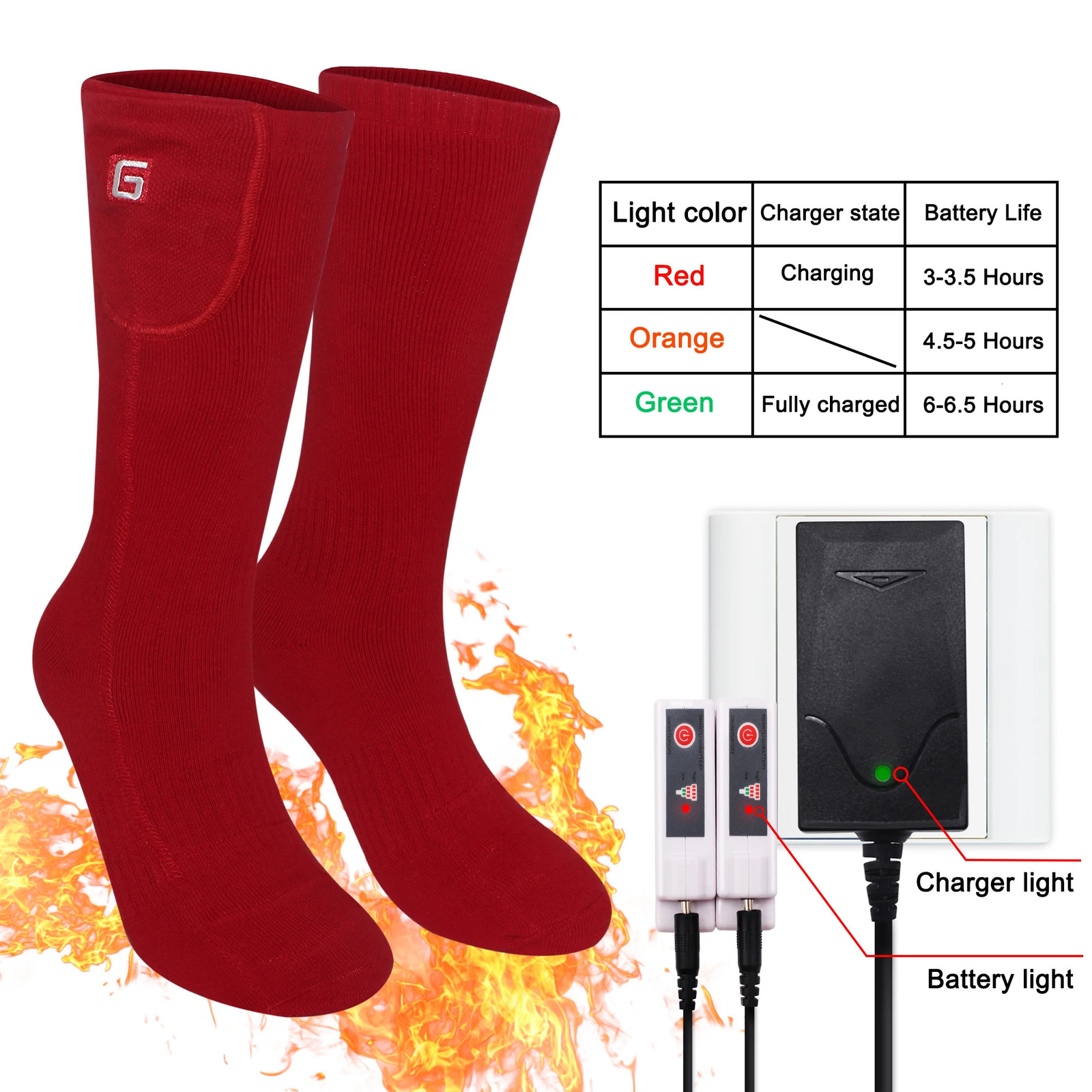 Sports Socks Electric Heated Socks Battery Powered Comfortable ThermoSocks Cold Weather Thermal Socks Sport Outdoor Camping Hiking 231011