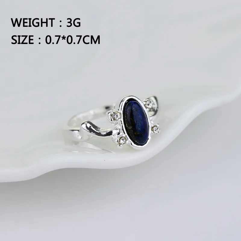Solitaire Ring 1 pc The Diaries Rings Elena Gilbert Daylight Vintage Crystal With Blue Lapis FashionJewelry Movies Cosplay 231012