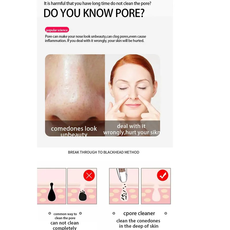 Cleaning Tools Accessories Blackhead Remover Vacuum Acne Pimple Black Spot Suction Electric Pore Cleaner Skincare Exfoliating Beauty Instrument 231011
