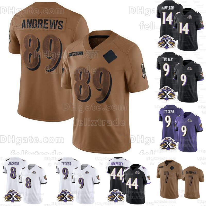 Lamar Jackson 2023 Salute To Service Football Jersey Roquan Smith Odell Beckham Jr Zay Flowers Rashod Justin Tucker Marlon Humphrey JK Dobbins Baltimores Raven