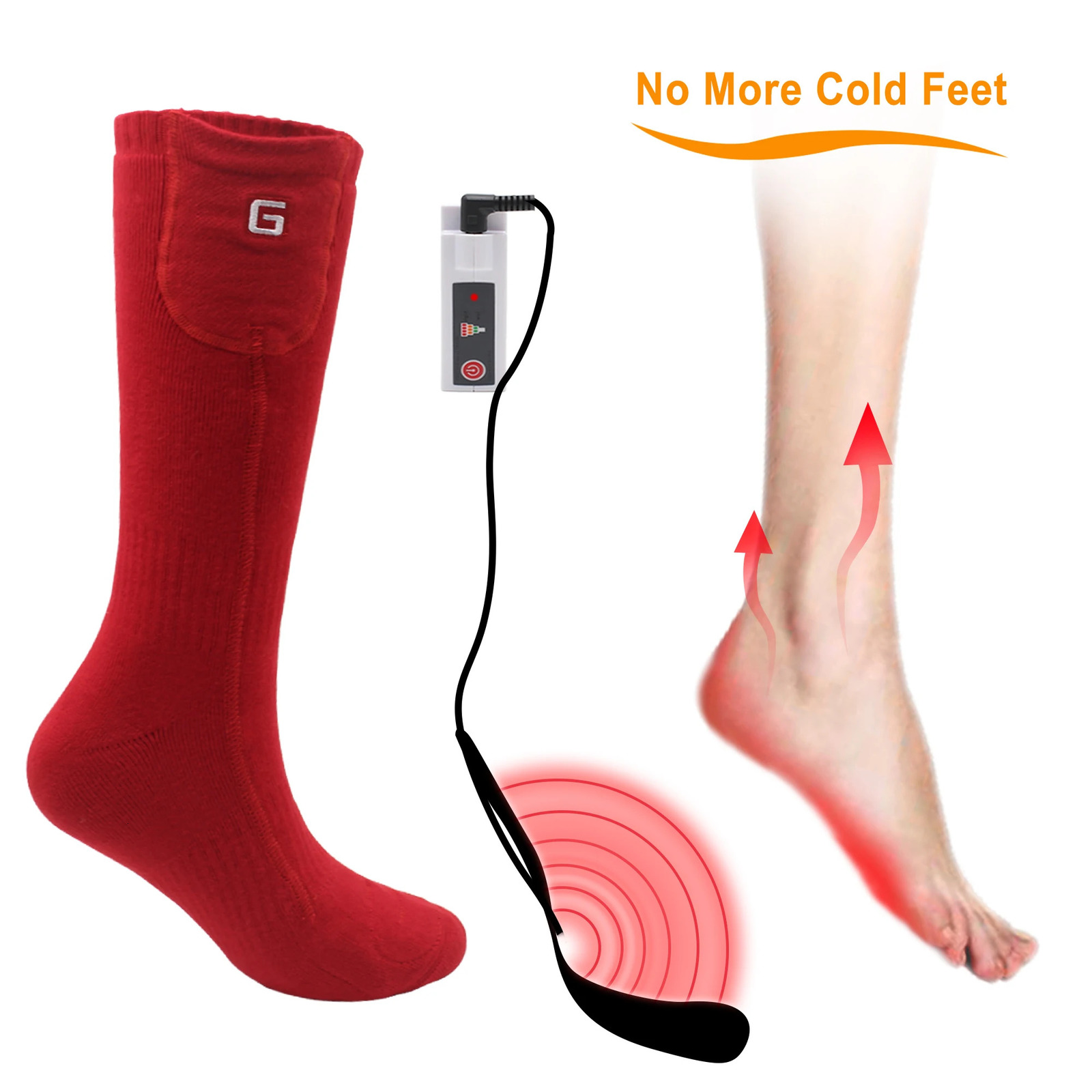 Sports Socks Electric Heated Socks Battery Powered Comfortable ThermoSocks Cold Weather Thermal Socks Sport Outdoor Camping Hiking 231011