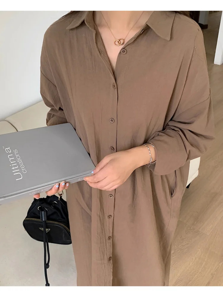 Urban Sexy Dresses S-2XL Summer Shirt Dress Pink Evening Vintage Dress Party Oversize Long Cotton Beach Women Dresses Loose Robe Vestido Pure 231011