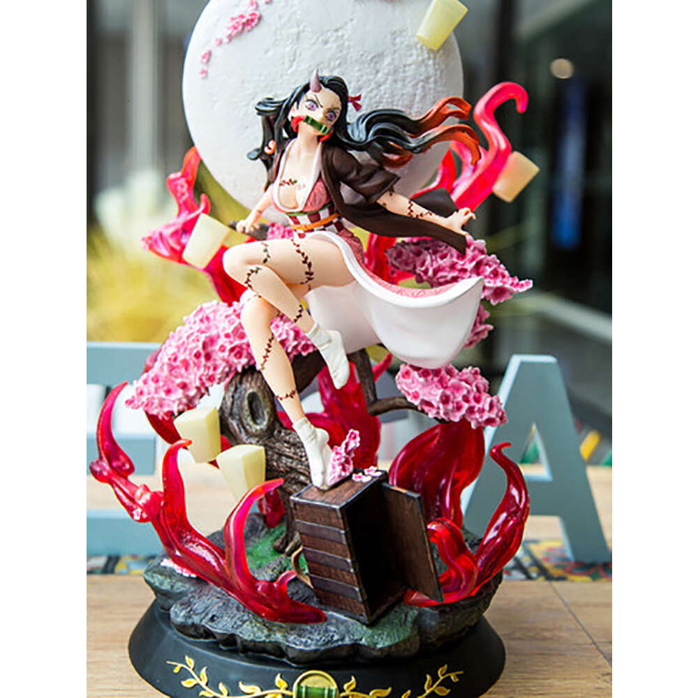 Mascot Costumes Gk Demon Slayer Figure Kanroji Mitsuri Kimetsu No Yaiba Kamado Nezuko Action Figure Statue Model Toys Bookshelf Ornament