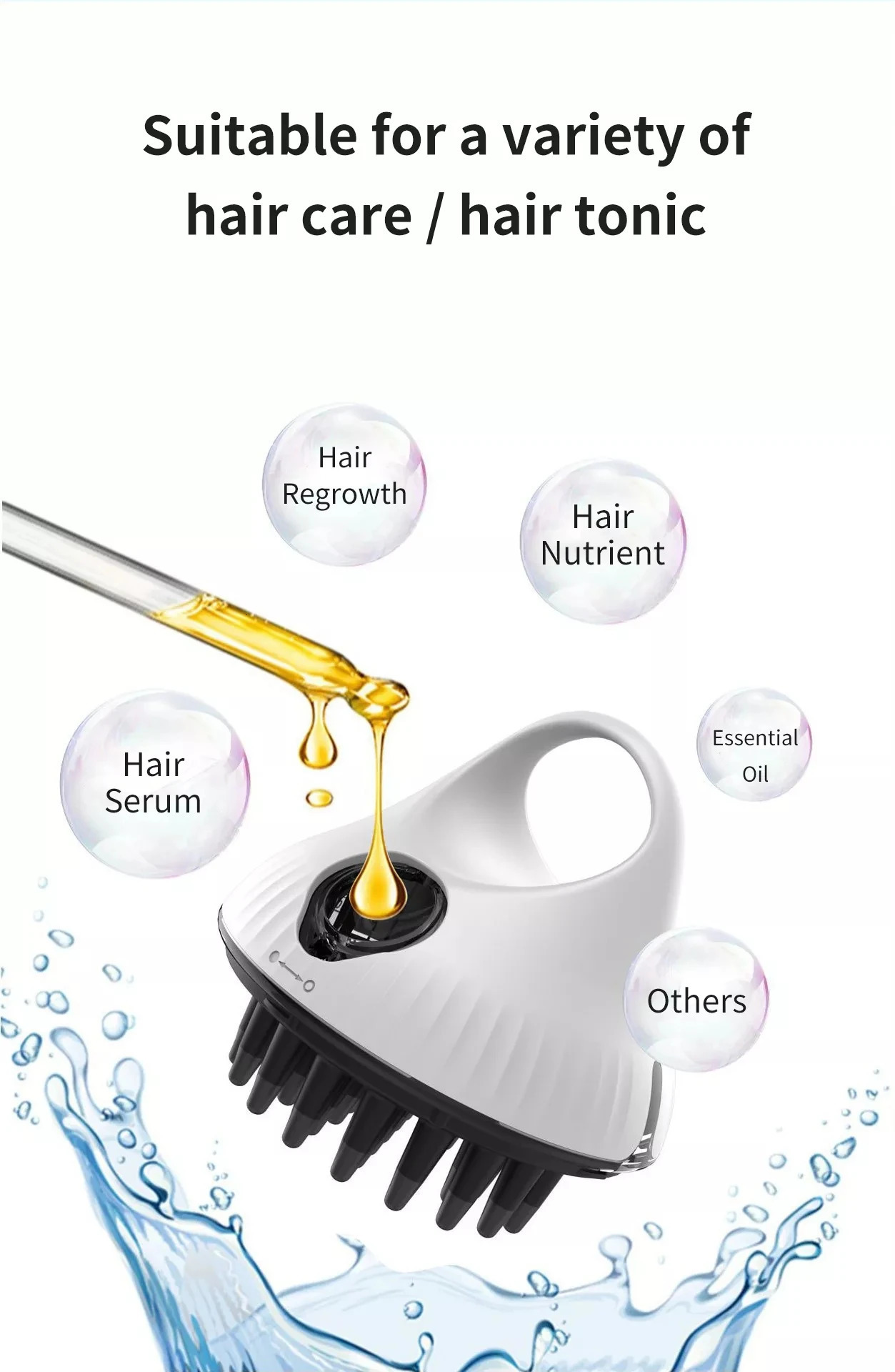 Hair Brushes Portable Hair Roots Massage Medicine Comb Scalp Applicator Scalp Treatment Essential Oil Liquid Guiding Device Hair Growth 25Ml 231012