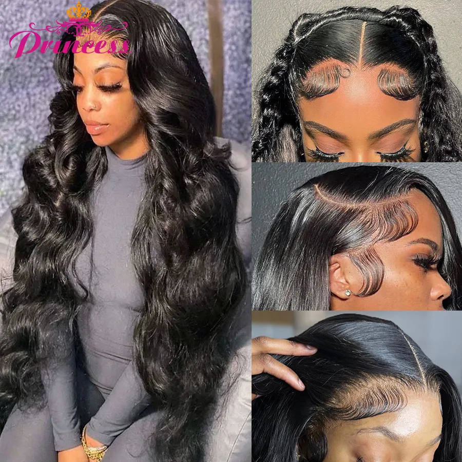 Lace Wigs Princess Hair 13x6 HD Transparent Lace Front Human Hair Wigs For Women 13x4 Brazilian Body Wave Lace Frontal Wig With Baby Hair 231012