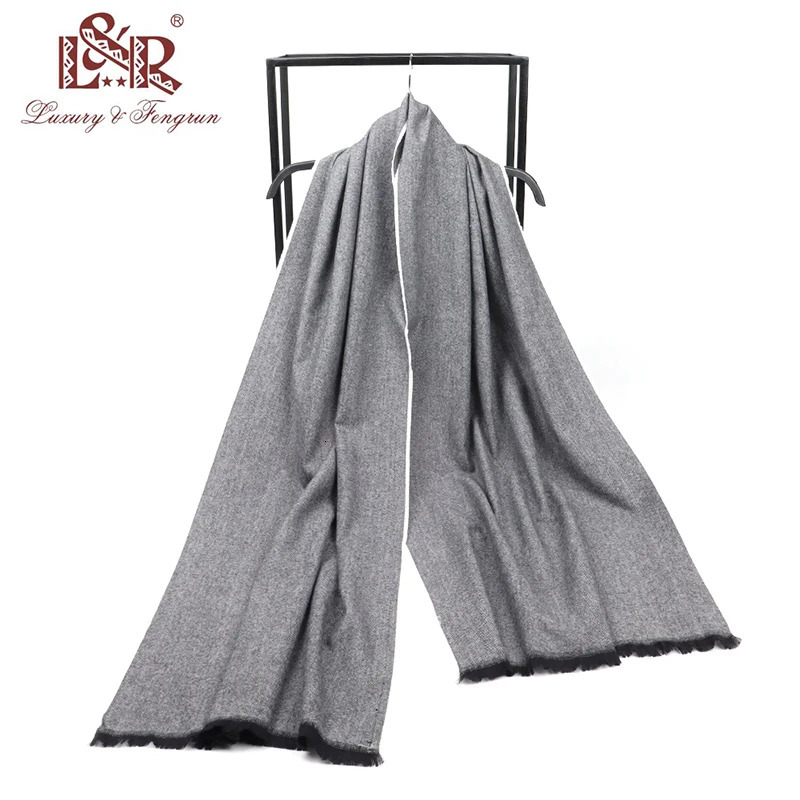 Scarves Fashion man Autumn winter Thick Warm cashmere Scarf Business long Wraps boy classic shawl Femme Foulard Solid 231012