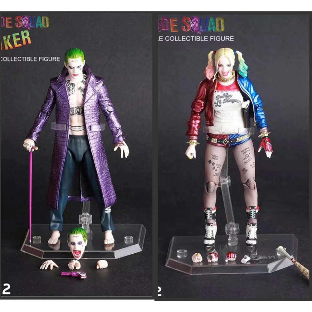 Mascot Costumes Crazy Toys Quinn Joker Action Figure Articulated Collectible Model Toys Joint Movable Doll Bookshelf Ornament Gift for Kids