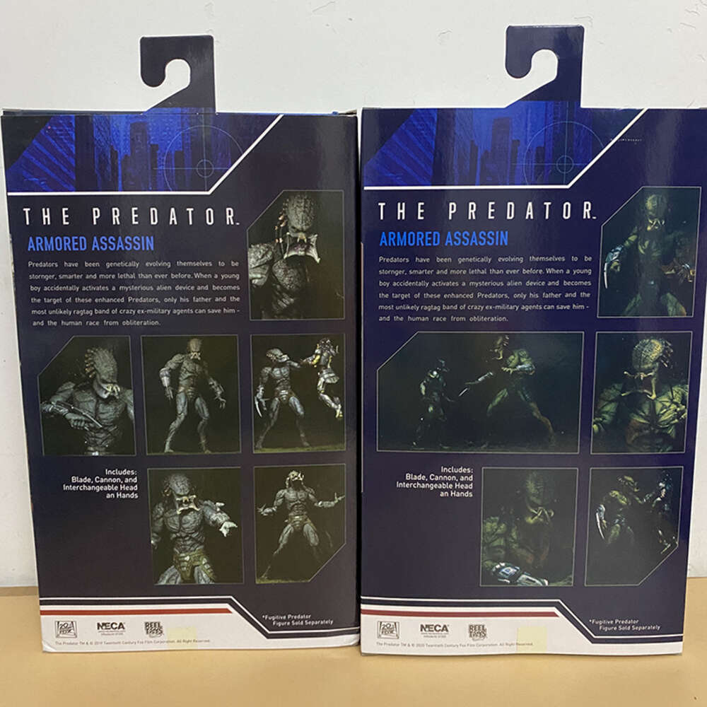 Mascot Costumes Neca Figure Armored Assassin Ultimate Fugitive Predator Figure Unmasked Pvc Action Figure Model Toys Joint Movable Doll Present