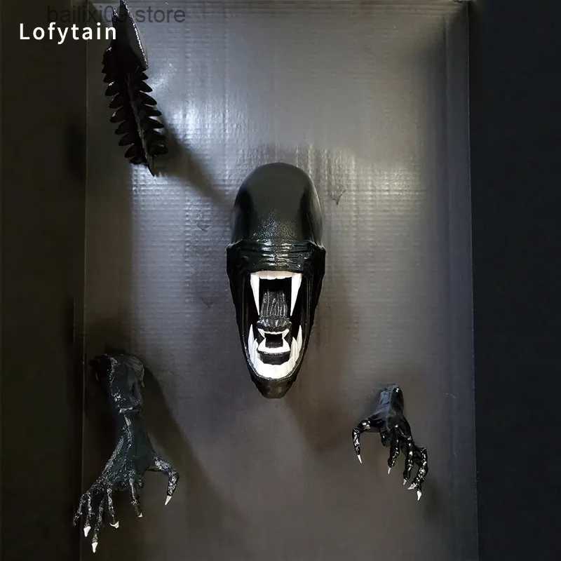 Decorative Objects Figurines Lofytain Xenomoprh Wall Art Sculpture Statue Horror Alien Predator Sci-Fi Monster Beasts Decoration Halloween Gifts Props