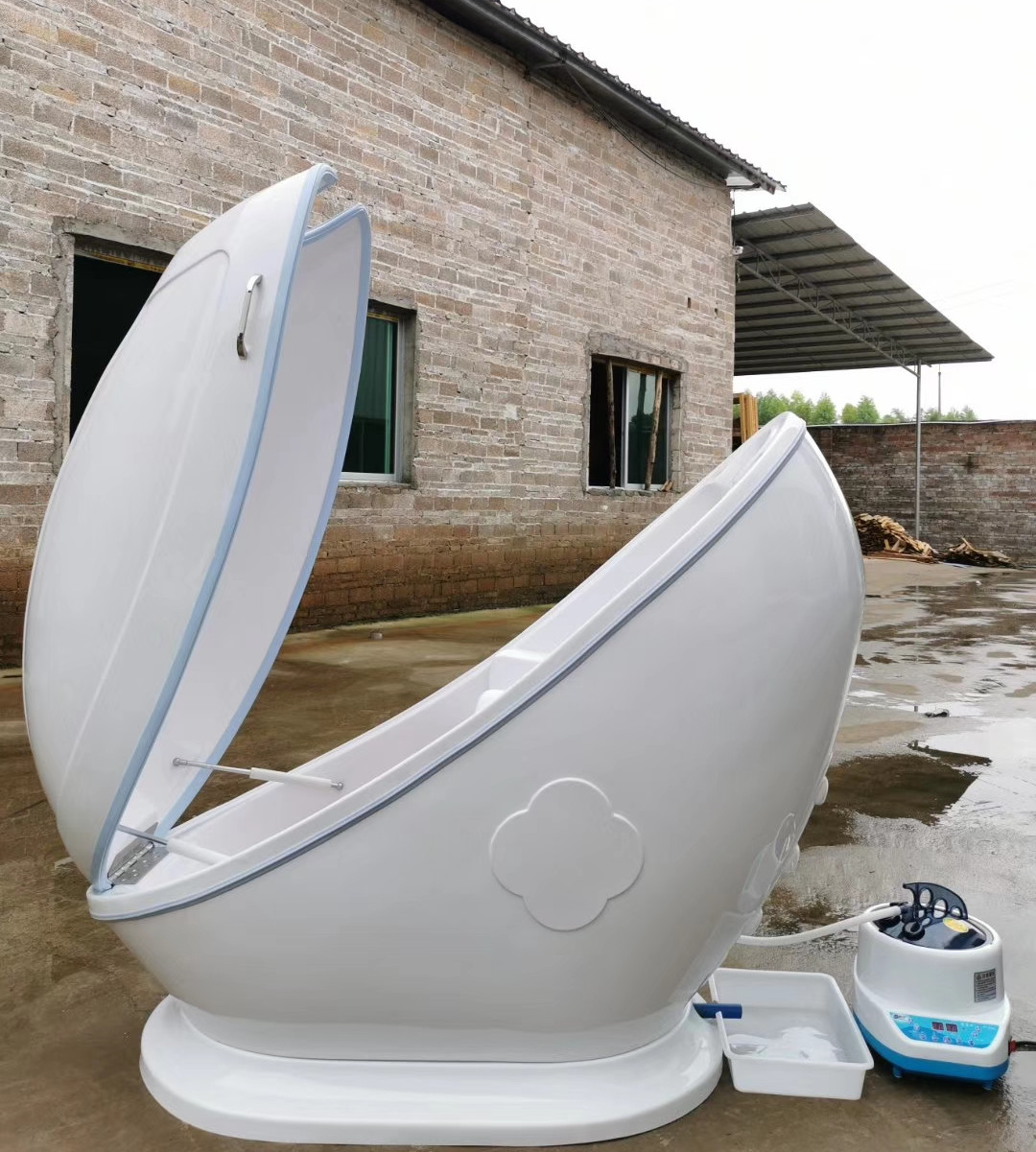 Portable Steam Cabinet With Herbal Sauna Sitting Equipment Far Infrared Sauna Capsule Slimming Ozone Capsule Massage Body Relax Fumigation Detox Salon