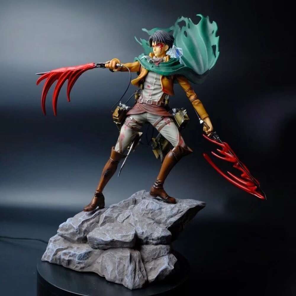 Mascot Costumes Attack on Titan Figure Levi Ackerman Action Figure Mikasa Ackerman Rival Shingeki No Kyojin Model Toys Bookshelf Ornament Doll