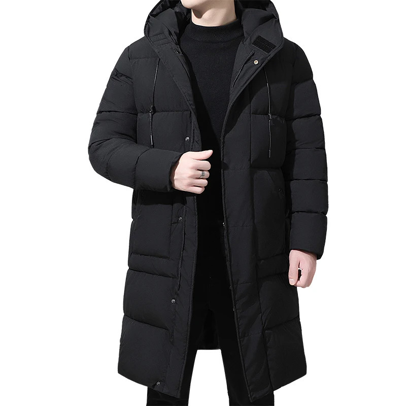 Men's Down Parkas Thicken Warm Winter for Men Cottonpadded Hooded Jacket Coat Solid Color Cargo Jackets 2023 Mens Casual Windbreakera 231011