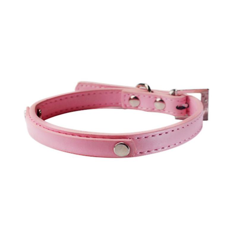 Dog Collars Leashes 10Pcs Blank Pu Leather Pet Cat Collar With Slide Bar For 10Mm Diy Letters Charms 1993 Y2 Drop Delivery Home Gar Dhsj5