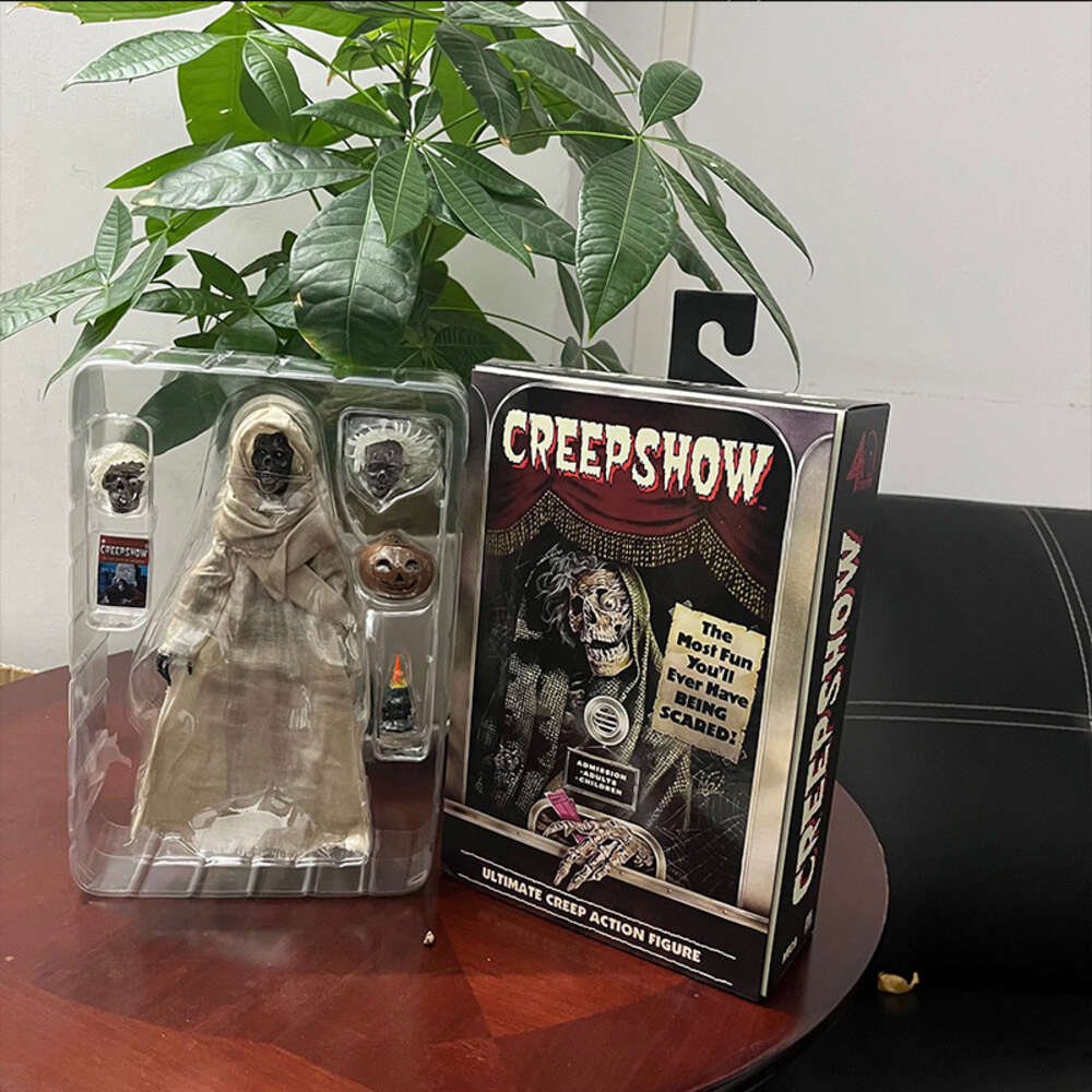 Mascot Costumes Original Neca Creepshow Figure the Creep 7inch Scale Mummy Pumpkin Horror Doll Action Figure Joint Movable Desktop Decor Gift
