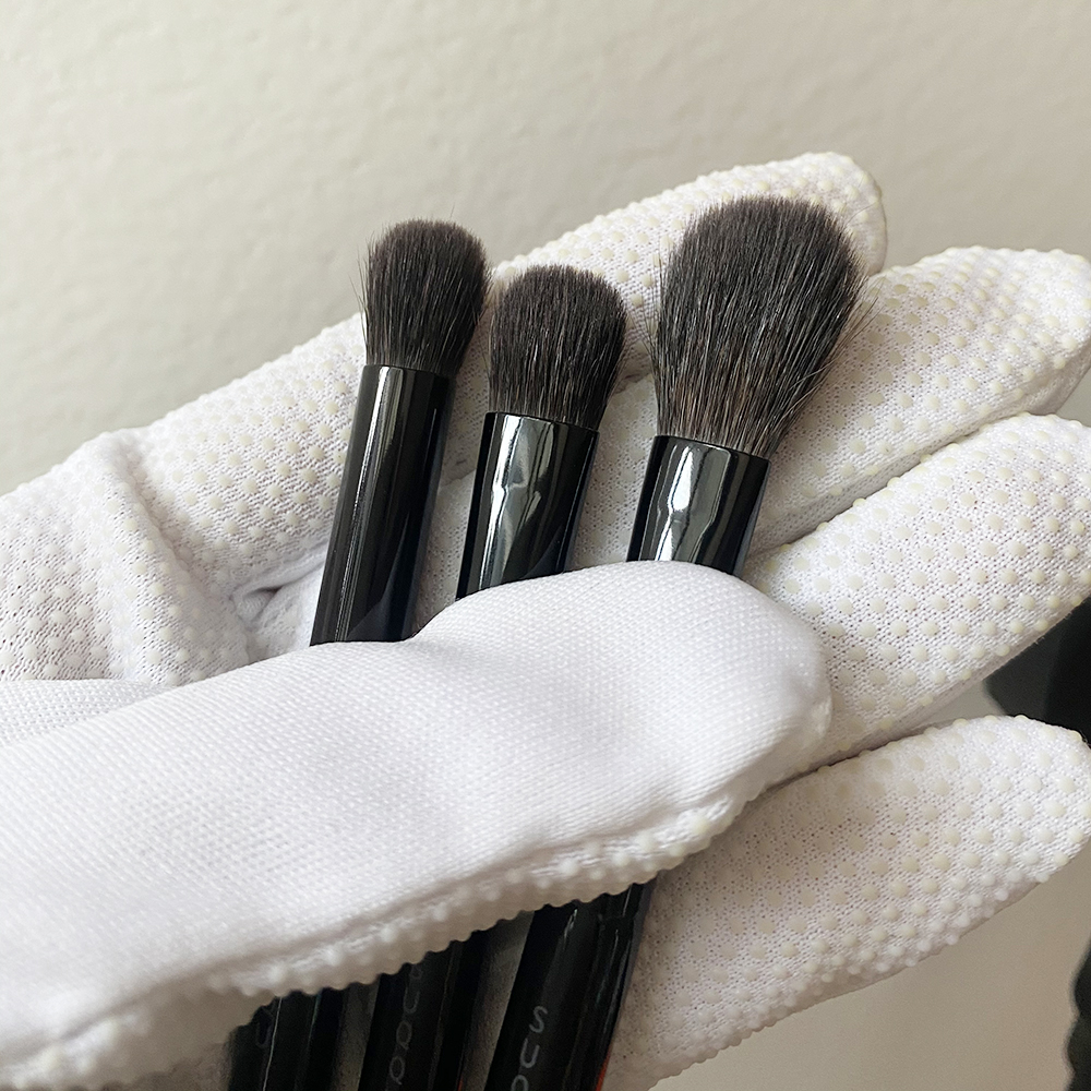 SQ Face Cheek Eye Shadow Makeup Brushes L/M/F - 100% Squirrel Hair Eyeshadow Crease Blending Powder Blush Beauty Cosmetic Brush Blender Tools