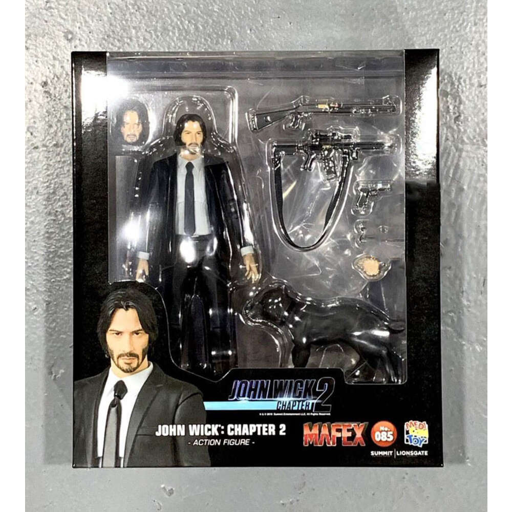 Mascot Costumes John Wick Figure Mafex 085 Collection Action Figure Model Toys Joint Movable Doll Bookshelf Ornament Birthday Gift for Children