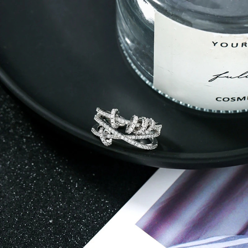 Solitaire Ring Peace Rings for Anxiety Stress Reliever Spinner Adjustable 231012