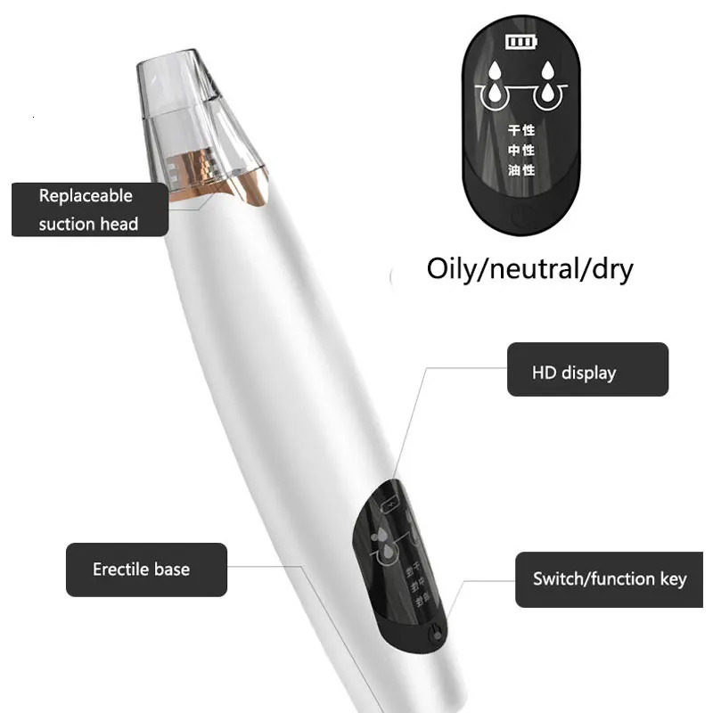 Cleaning Tools Accessories Blackhead Remover Vacuum Acne Pimple Black Spot Suction Electric Pore Cleaner Skincare Exfoliating Beauty Instrument 231011