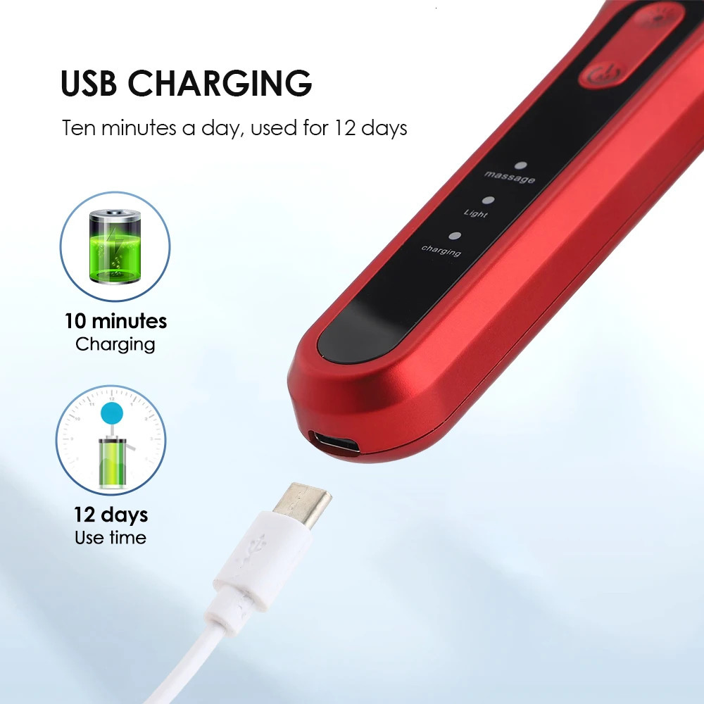 Hair Brushes Red Blue LED Light Therapy Anti Hair Loss Brush Scalp Vibrating Massage Comb Relief Fatigue Electric Head Massage Comb Hair Care 231012