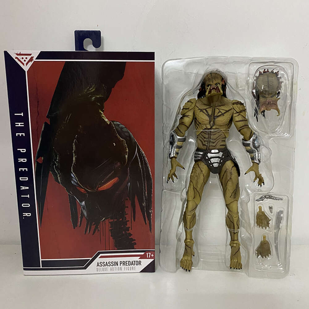 Mascot Costumes Neca Figure Armored Assassin Ultimate Fugitive Predator Figure Unmasked Pvc Action Figure Model Toys Joint Movable Doll Present