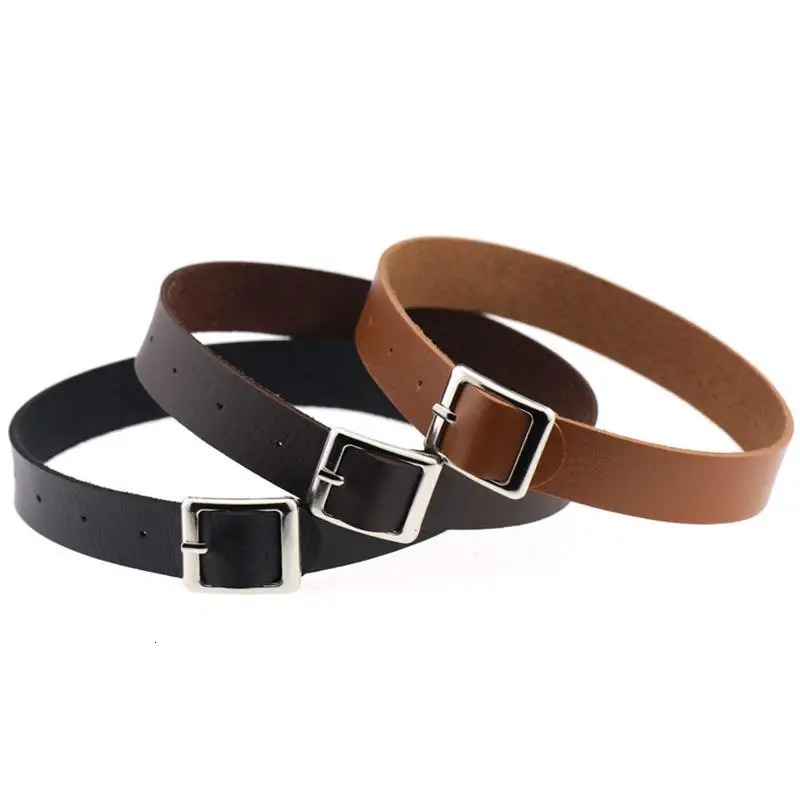 Chokers Gothic Chain Necklace Leather Choker Party Punk Collar Goth Women Black Kawaii Witch Rave Jewelry 231012