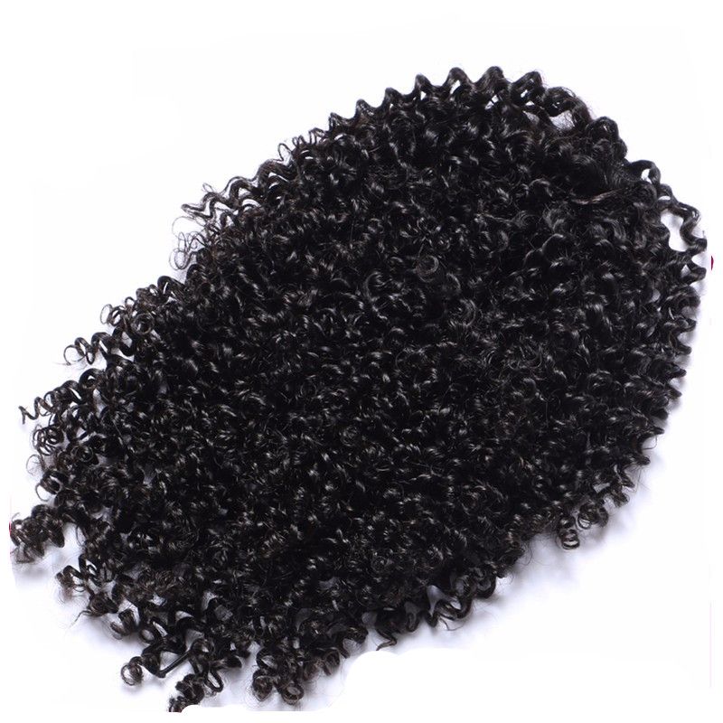 Chic Natural Kinky Curly Drawstring Ponytail Mongolian puff bun chignon Curl drawstring Pony tail Remy Hair Extensions Human Hair pony tail hairpiece 