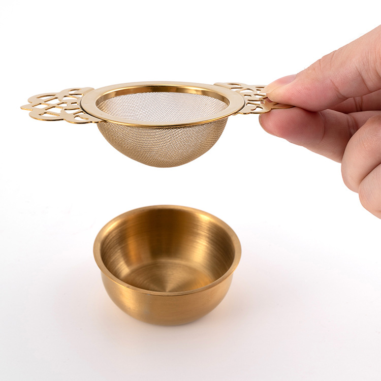 Lace mesh tea strainer 304 stainless steel tea drain simple tea filter wholesale in stock