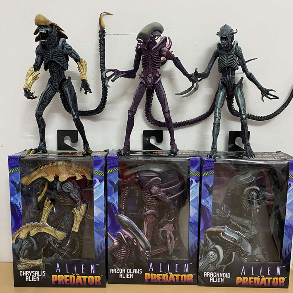 Mascot Costumes Neca Figure Alien Vs Predator Chrysalis Arachnoid Razor Claws Alien Warrior Alien Action Figure Model Toys Bookshelf Decor Gift