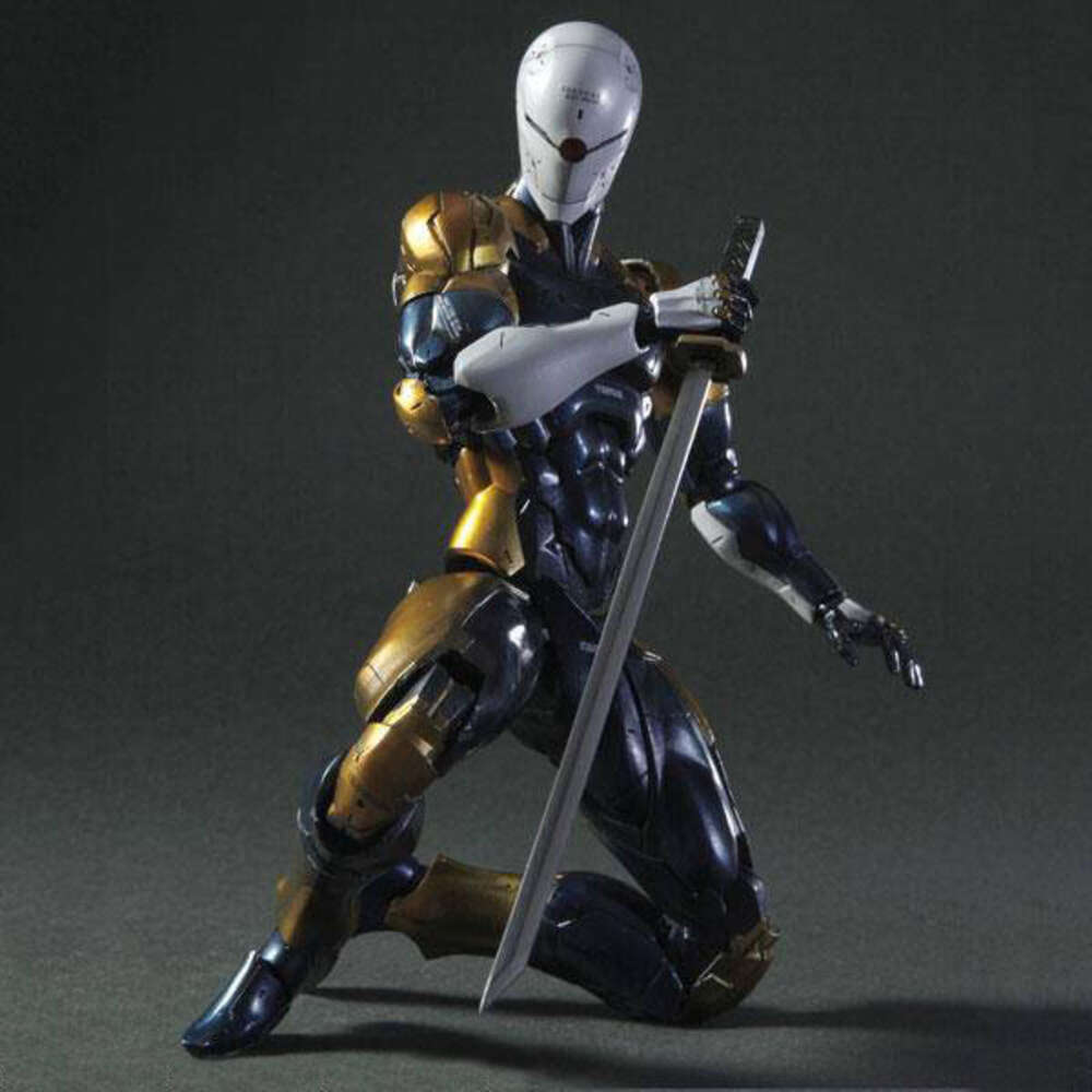 Mascot Costumes Play Arts Figure Metal Gear Solid Gray Fox Action Figure Model Toys 24cm Joint Movable Doll Desktop Ornament Gift for Friends