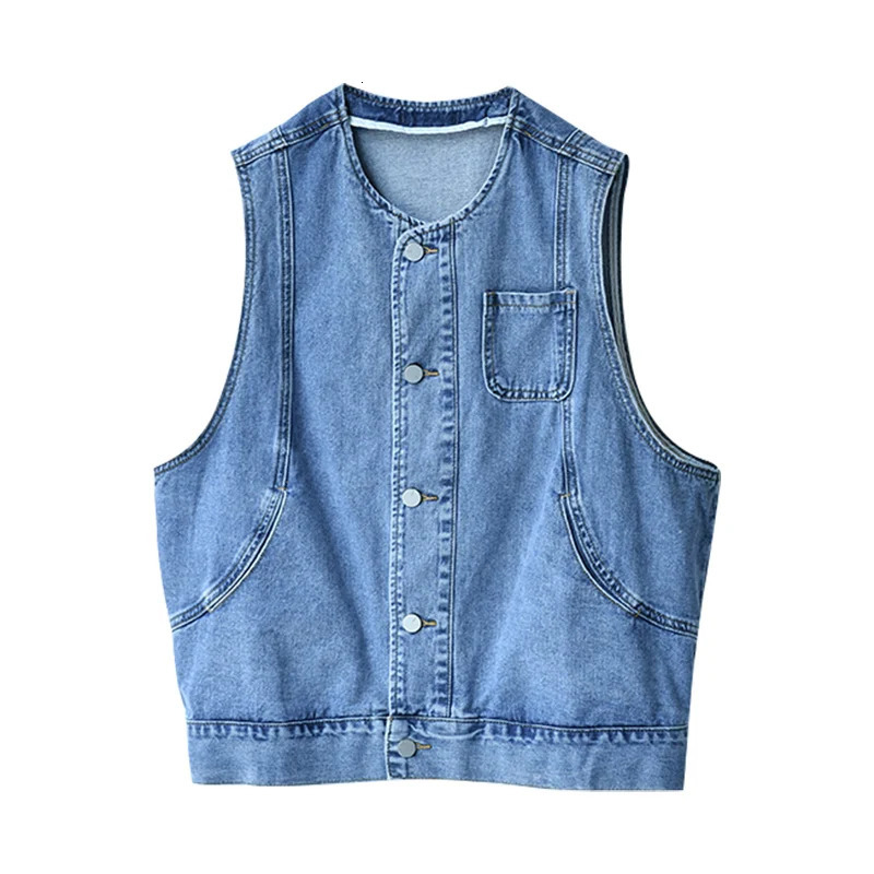 Women's Jackets MICOCO V6269C Korean version of aging lovely single pocket two color wash denim loose leisure jacket women 231011