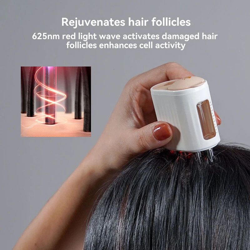 Hair Brushes EMS Scalp Massager Brush Root Comb Applicator Bottle For Hair Oil Hair Growth Products Scalp Oil Applicator Anti Hair Loss 231012
