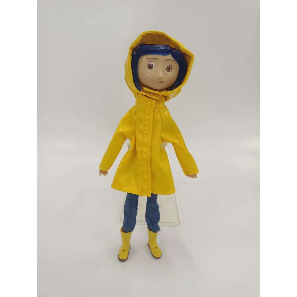 Mascot Costumes Neca Figure Coraline Doll the Secret Door Coraline Y La Puerta Secreta Raincoat Striped Shirt Toy Action Figure Model Toys Decor